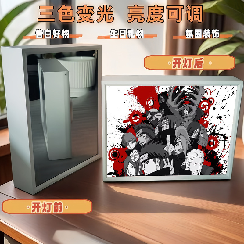クリエイティブギフトライトペインティングナルトオビトdiy宇智波斑デジタル油絵フォトフレームテーブル装飾絵画|undefined