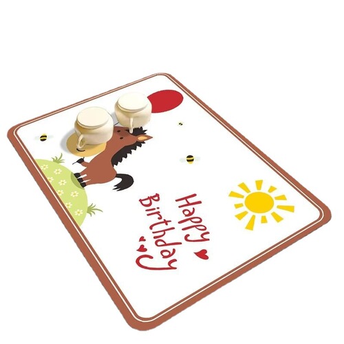 Kitchen Countertop Drain Mat Household Dining Kitchen Drain Mat Stand Dish Drain Mat Bar Silicone Putty Absorbent Mat