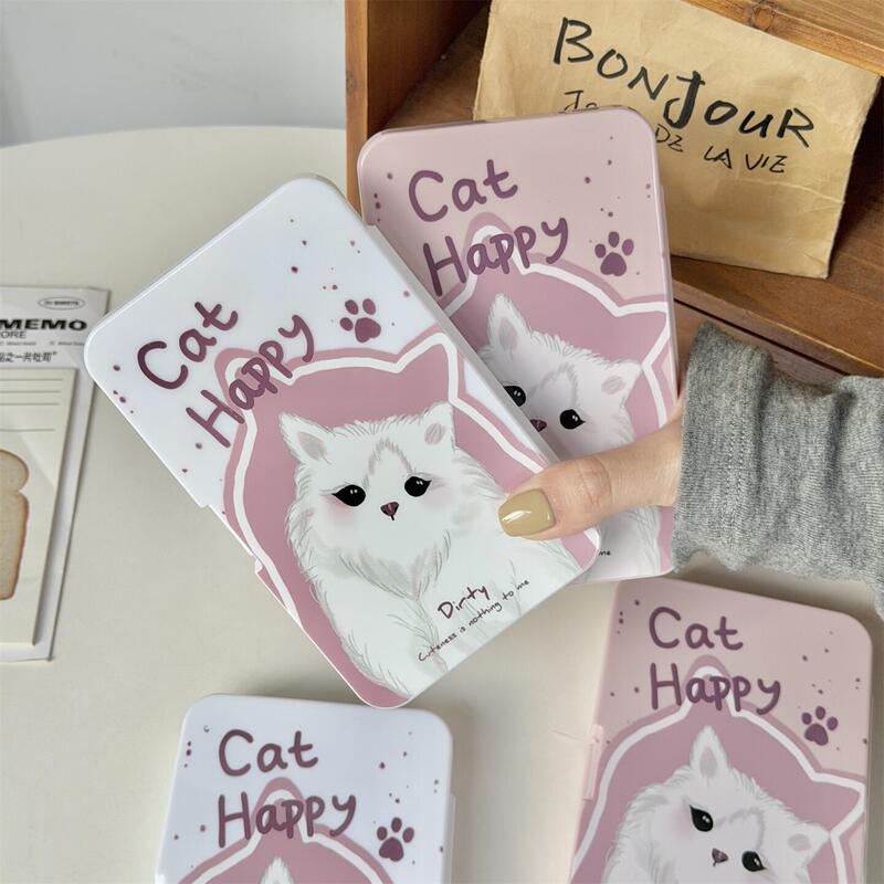 Ins with Mirror Gentle Cat Portable Contact Lens Box Companion Care Box Contact Lens Box As958 Six Pack