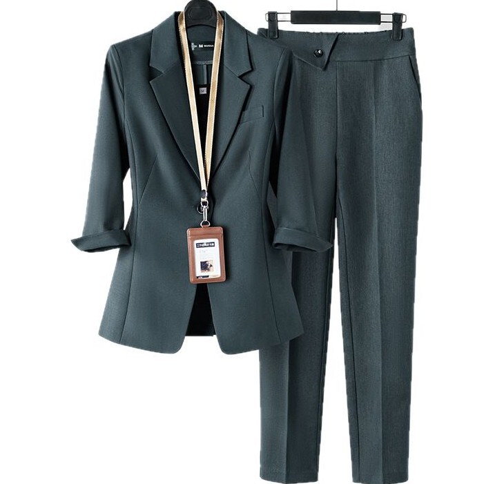 【高级手感】女春秋西装套装公务员正装职业小西装工作服职场穿搭|undefined