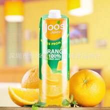 批發 泰國進口JOOS傑事水果香橙汁純果汁果味飲品1000ml 12支一箱