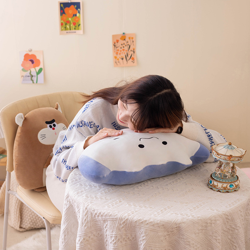 可愛動物抱枕靠枕兩用靠墊辦公室午睡枕頭汽車沙發女生靠枕二合一