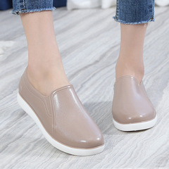 時尚雨鞋女成人低幫防滑淺口廚房防水鞋厚底短筒工作膠鞋韓版水靴