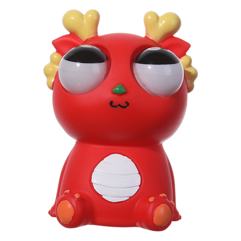 TikTok Hot Dragon year squeeze mirando dragón muñeca de ventilación de juguete Creativo llamativo dragón pellizco música descompresión juguete
