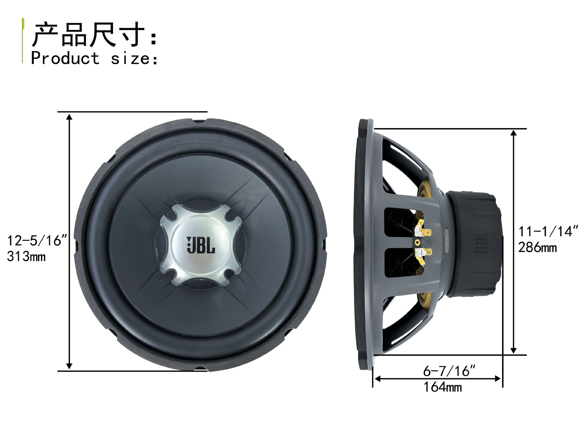 JBL GT5-12D top 12 inch woofer car upgrade preferred single coil design strong bass