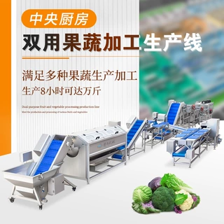 赣云大型全自动净菜加工生产线中央厨房预制菜设备果蔬清洗切割机
