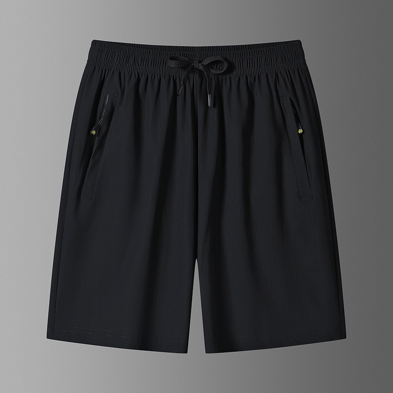 Pantalones de hielo de hombre pantalones cortos deportivos de verano pantalones de aire acondicionado elásticos transpirables sueltos tendencia pantalones grandes al por mayor