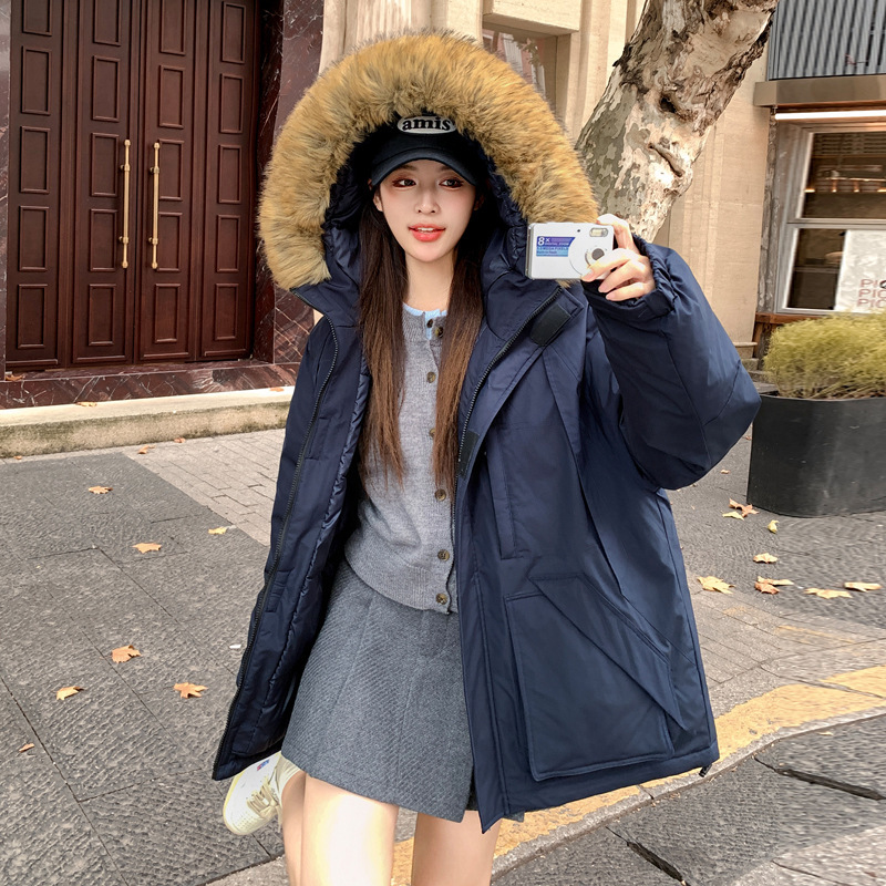 2025年毛领工装棉服女冬季加厚宽松保暖派克服短款韩版外套男|undefined