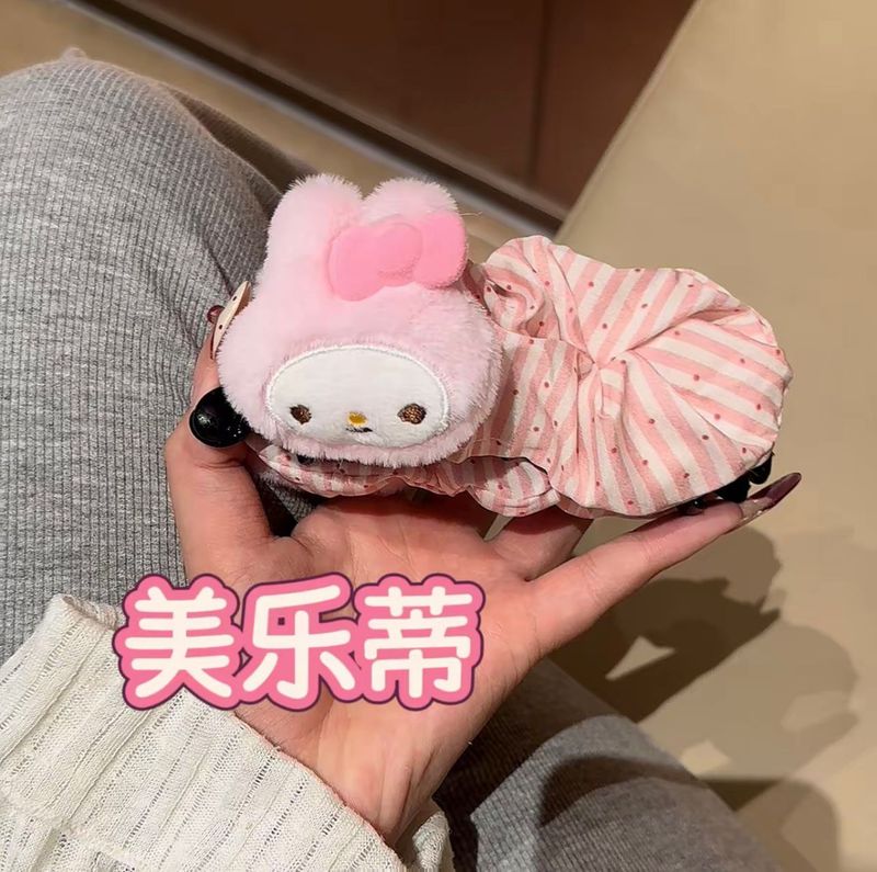 可爱波点大号米菲兔巨显发量香蕉夹后脑勺盘发百搭少女甜美发饰女|undefined