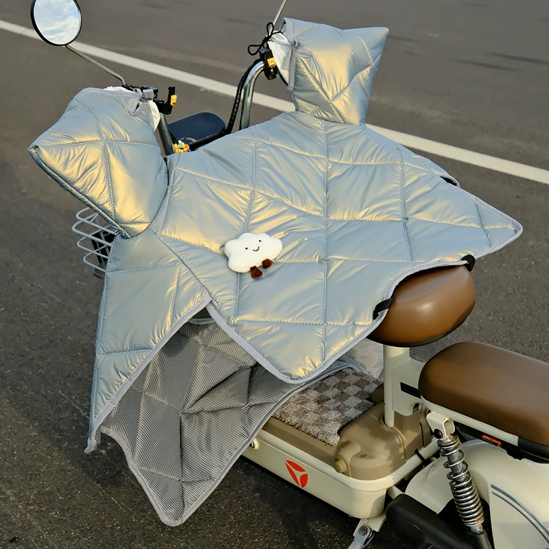 Чехол на лобовое стекло электромобиля для всех сезонов, весенне-осенний аккумулятор средней толщины для мотоцикла, осенний двусторонний водонепроницаемый солнцезащитный ветрозащитный чехол