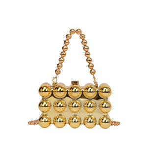 Cross-border new wave bead egg box bag fashionable acrylic bag for women European and American clutch bag single shoulder crossbody bag for women