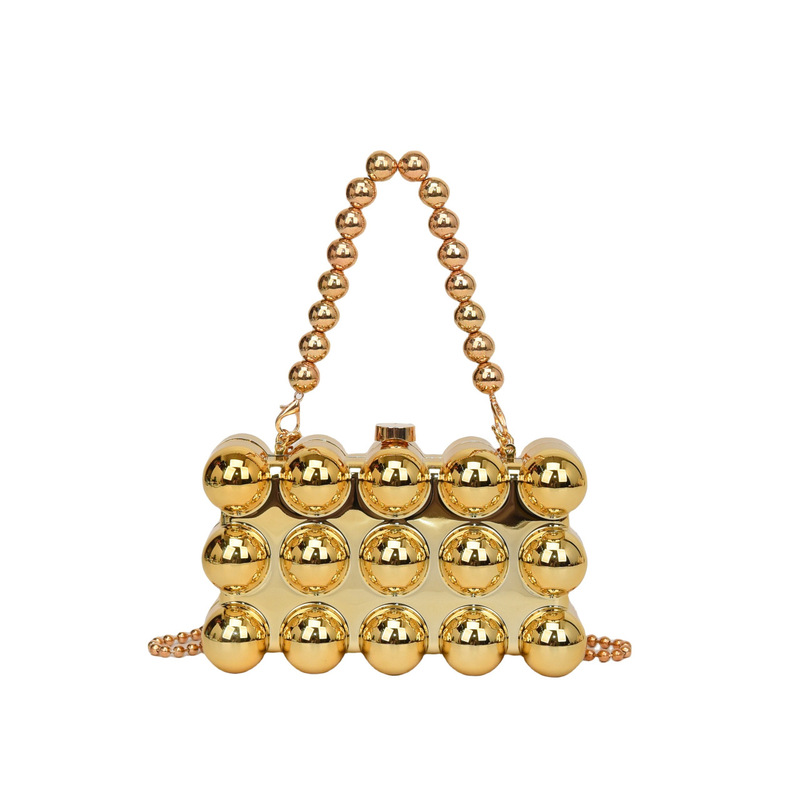 Cross-border New Bead Egg Box Bag Fashion Acrylic Bag Women's European and American Hand Clutch Bag Shoulder Crossbody Bag for Women