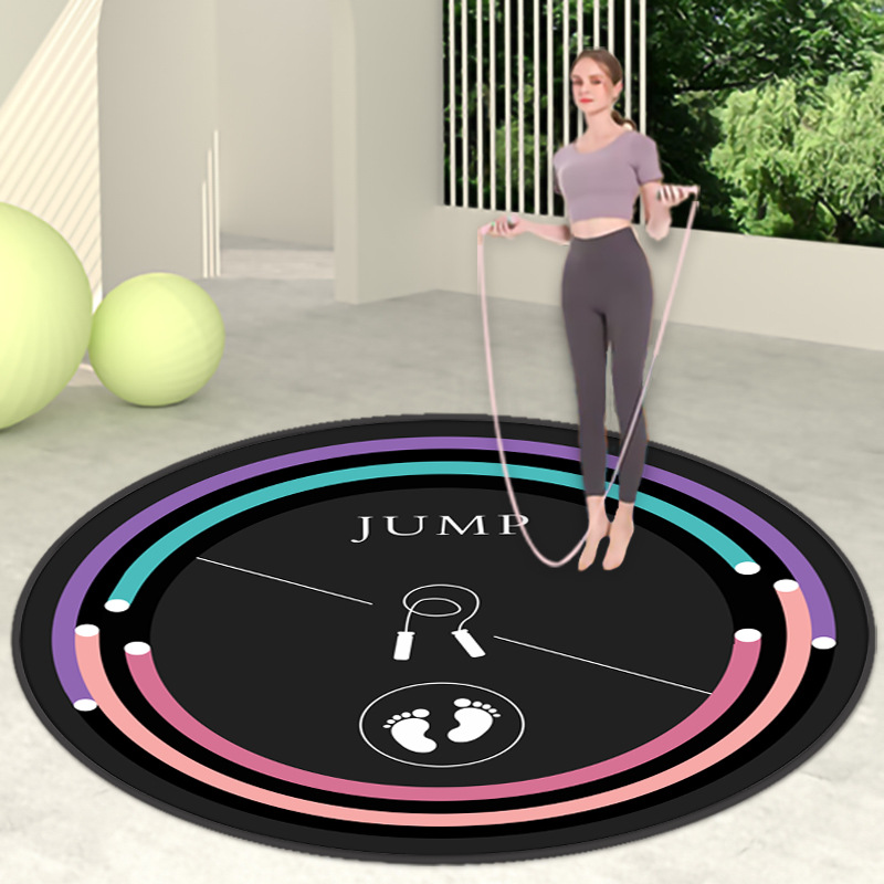 보라색 가장자리와 둥근 피트니스 발 검은 바닥