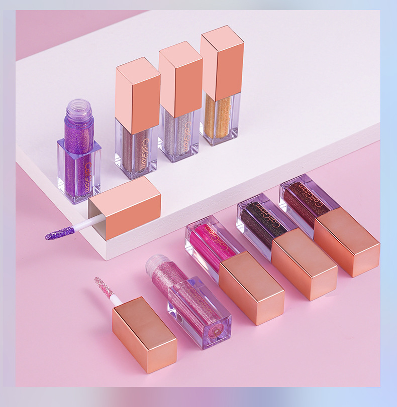 Langmanni 8-Bottle Eyeshadow Liquid Set: High-gloss Multi-Color Pearlescent Glitter Liquid Colored Eyeshadow undefined