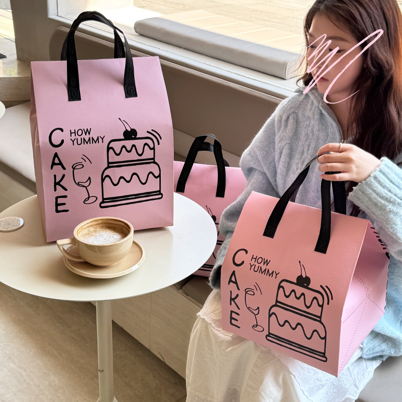 Bolsa de preservación de calor para pastel especial para llevar bolsa de mano no tejida gruesa desechable para barbacoa langosta bolsa de embalaje