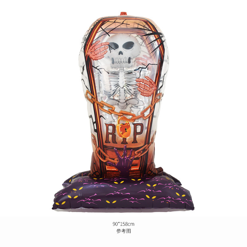 新しいハロウィンゴーストフェスティバルアルミフィルムバルーン 4D 立体カボチャハロウィンゴーストパーティーゴースト漫画バルーン|undefined