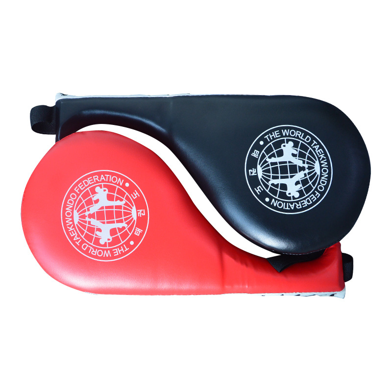 Fábrica al por mayor de taekwondo objetivo de pie de entrenamiento Sanda artes marciales kick entrenamiento pierna de pollo objetivo lucha doble hoja lateral kick Foot Target