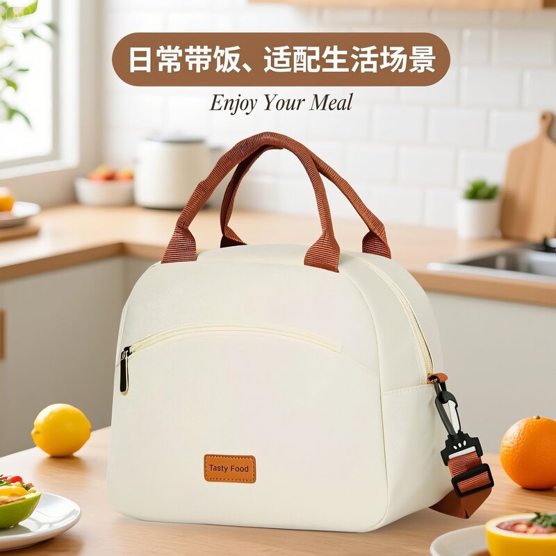 Lunch Box Bag Handbag Waterproof and Oil-proof Office Worker with Meal Hand Carrying Large Capacity Lunch Bag with Meal Casual Lunch Bag