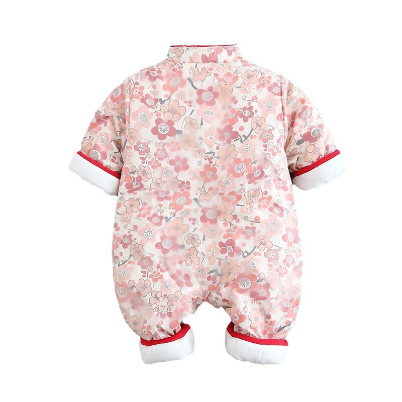 Ropa del bebé mameluco mono invierno estilo chino Luna Llena recién nacido algodón fino acolchado caliente