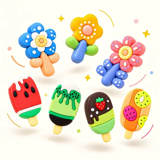 创意造型水果雪糕橡皮擦 干净不留痕棒冰环保橡皮小学生专用文具