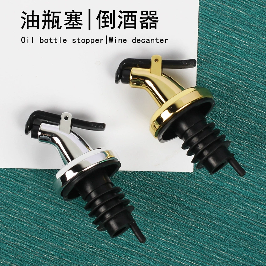 Позолоченная пробка для бутылки масла масляная Форсунка Пыленепроницаемая от насекомых масляная направляющая соевый соус бутылка для уксуса стеклянные аксессуары для налива вина