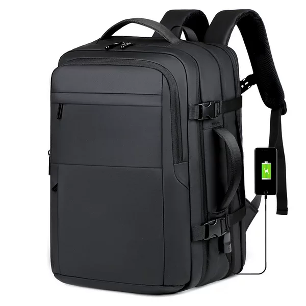 Cross-border expansion backpack for business trips and commuting, large-capacity travel laptop bag, student schoolbag
