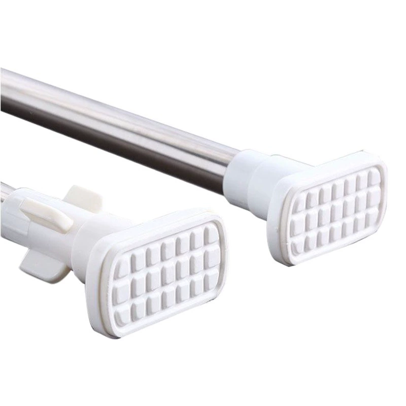 Телескопический стержень без перфорации Стержень для занавески для душа из нержавеющей стали Гардеробный стержень Верхний стержень Плитка Бандаж Карниз Одежда Сушильный стержень