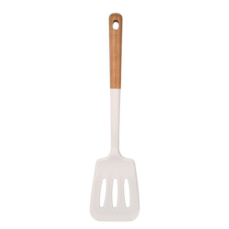 Nórdico color de silicona set de cocina sopa de sopa de cocina antiadherente para pala para fritar verduras casera sopa de cocina set de cucharas