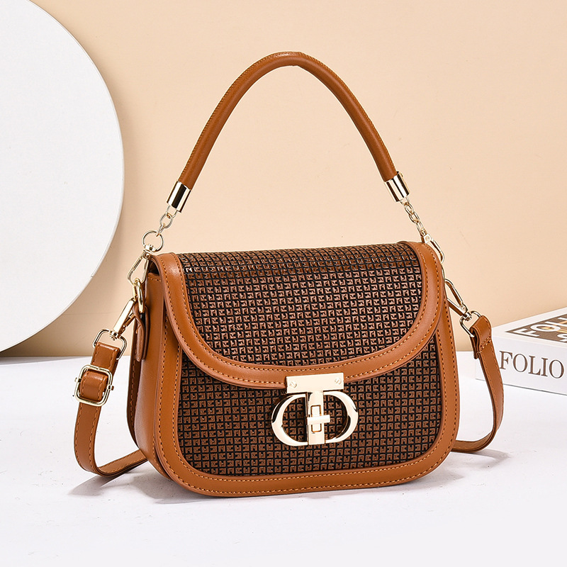 Exquisita bolso de color contrastante 2025, primavera y verano, nuevo bolso de moda, bolso retro, bolsos de hombro de mujer