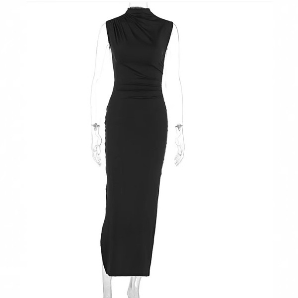 black elegant dress sleevless