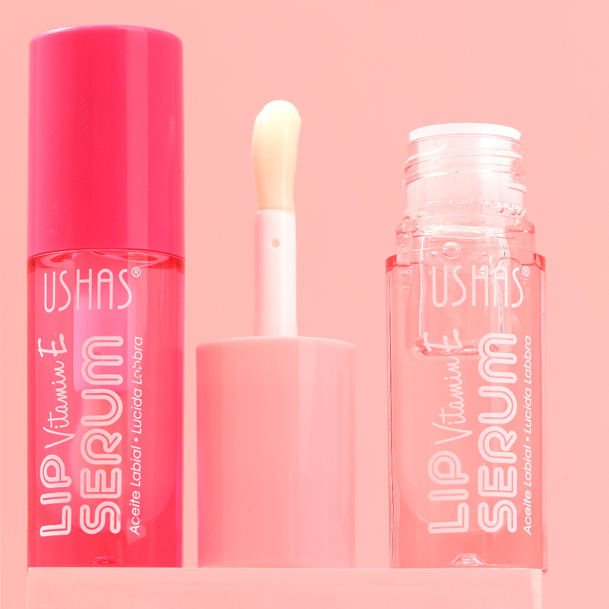 USHAS Europa y América Punto transfronterizo Venta caliente Bálsamo labial de brillo de labios de 6 colores Bálsamo labial hidratante nutritivo brillante