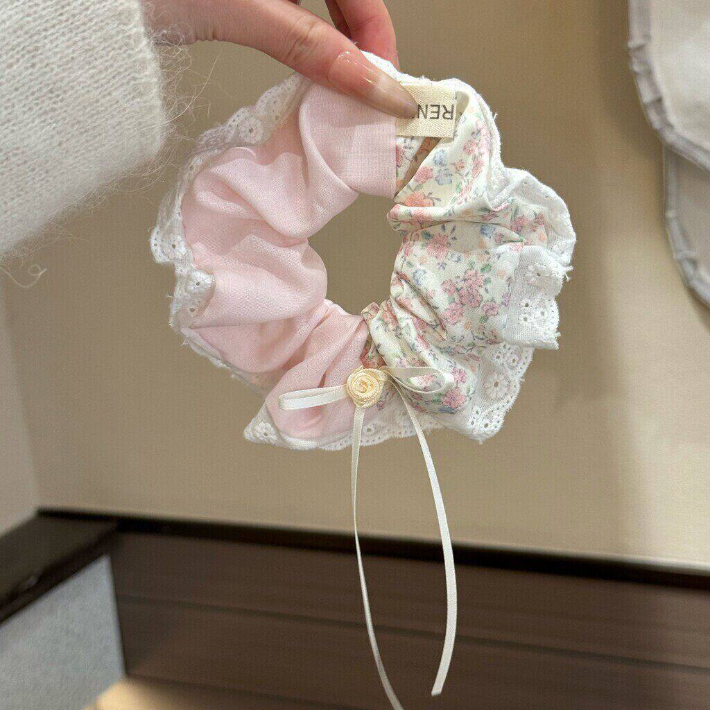 핑크와 로즈 더블 머리끈