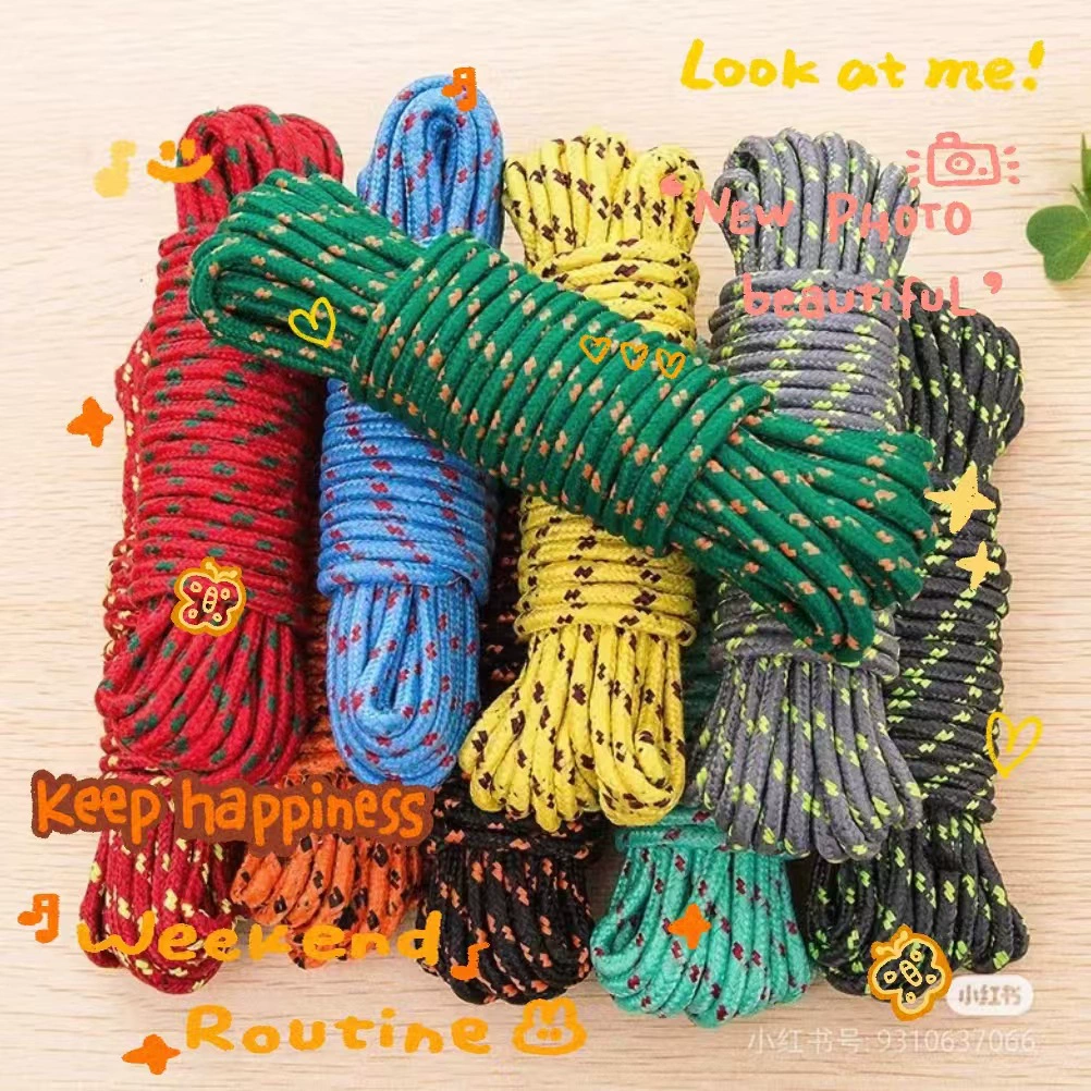 Нейлоновый канат для обвязки веревки для сушки износостойкий веревку Полиэстер плетеный канат ручной работы