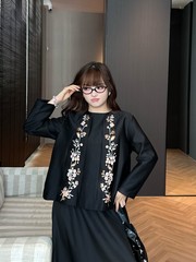 25新款高级感减龄小A版型真丝羊毛定位重工刺绣上衣57