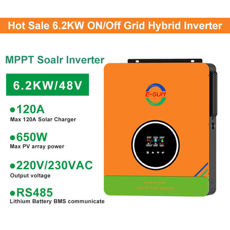 Yuxiang 6.2kw inversor fotovoltaico APP control remoto monitoreo en tiempo real de la generación de electricidad soporta ácido de plomo de litio