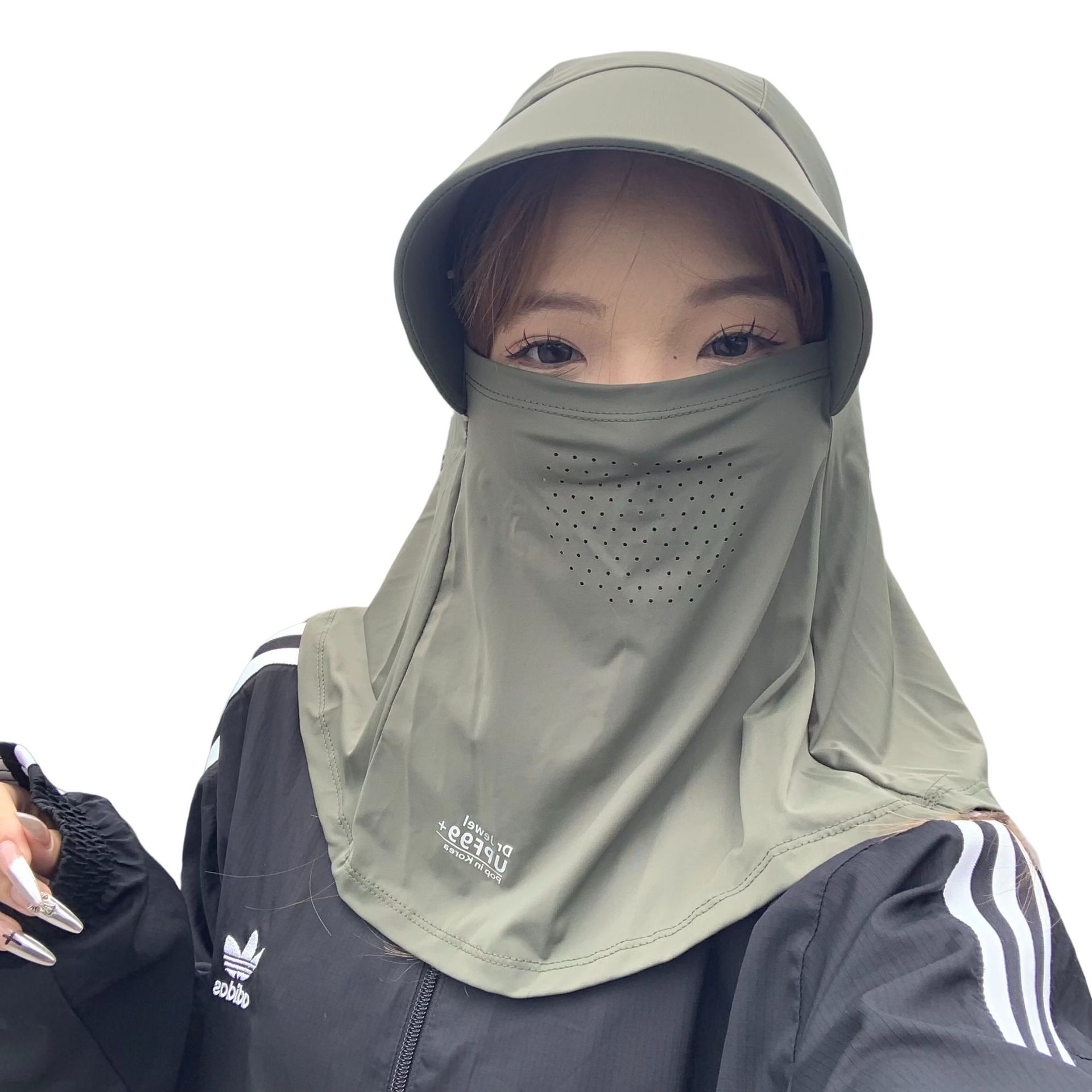 máscara solar sombrero todo en uno para montar en bicicleta sombrero de sol de verano para montar en bicicleta máscara de aire de hielo UV para mujeres