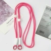 Adjustable long rope-rose red white knot