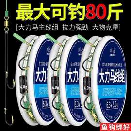 大力马线组成品主线组绑好子线双钩台钓套装组合全套绑好大物钩