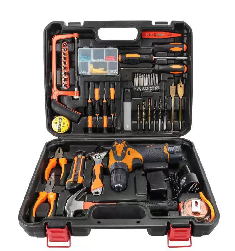 На новой литиевой электродрели WLM108 набор из 108 предметов