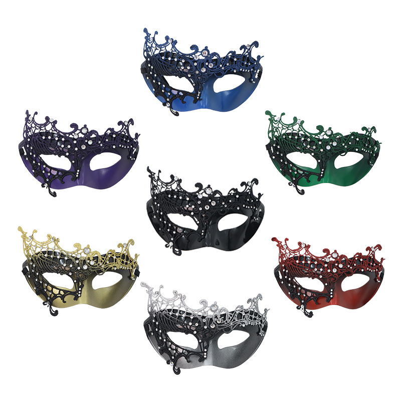 Venecia baile de máscaras de diamantes de un solo ojo máscara de cabeza plana mitad cara princesa sexy espectáculo de fiesta máscara de ojos