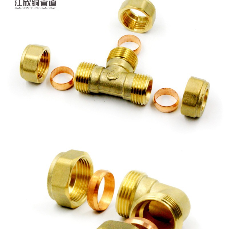 DZR latón manga de la tarjeta codo alambre interior alambre exterior tee codo directo manga de la tarjeta Válvula de conexión de tubería de cobre