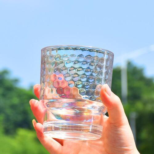 Soy Milk Cup, Colorful Glass Aurora Cup, High-Looking Straw Cup, Internet Celebrity Office Straw Cup, Laser Bamboo Cup