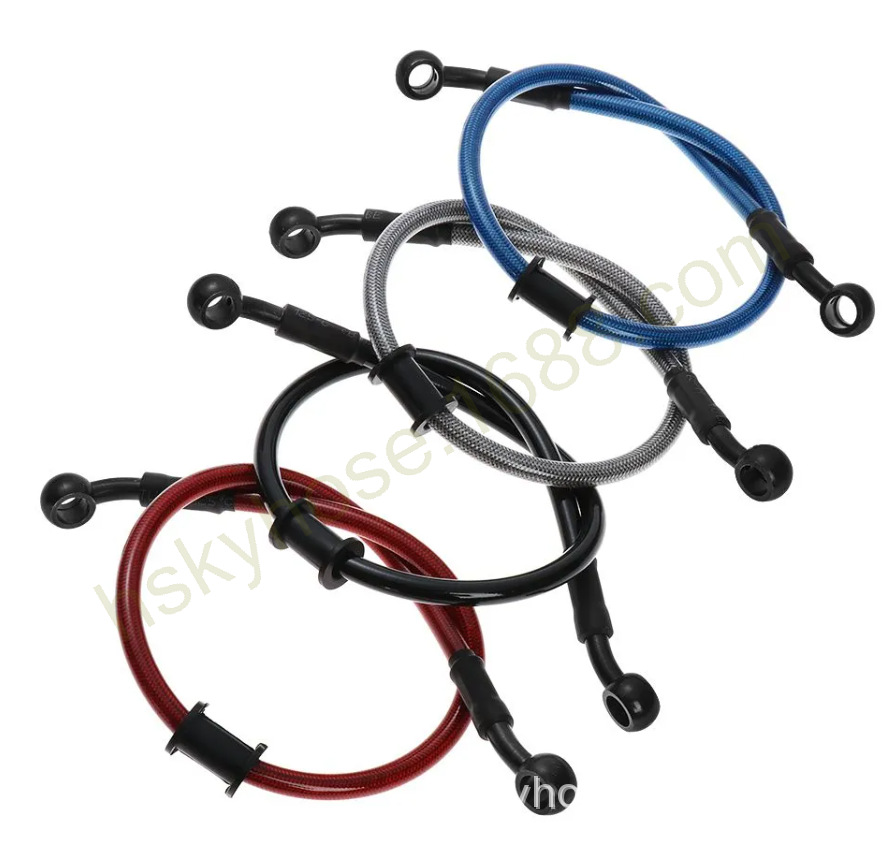 An3 Stainless Steel Connector Brake Oil Pipe 3.2*7.5mm Colored Steel Hose Motorcycle Modification Universal High-Pressure Oil