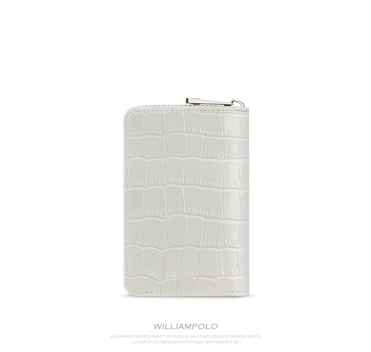 Ví card holder da thật nhiều ngăn đựng thẻ có khóa kéo Emperor Paul chi tiết 12