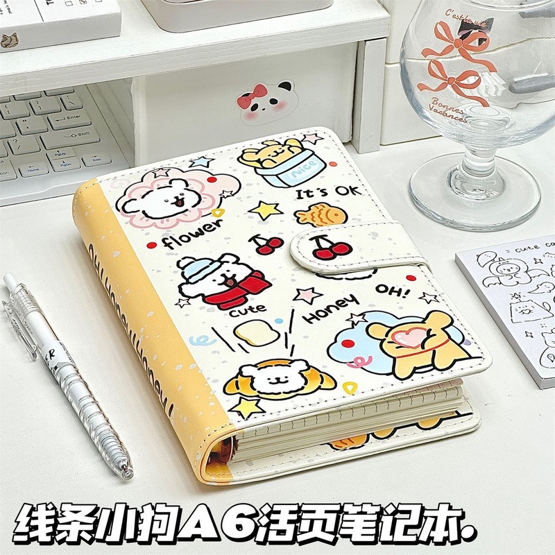 朱迪尼克狐疯狂动物城A6软皮磁吸手账本初中小学生高颜值活页本子|undefined