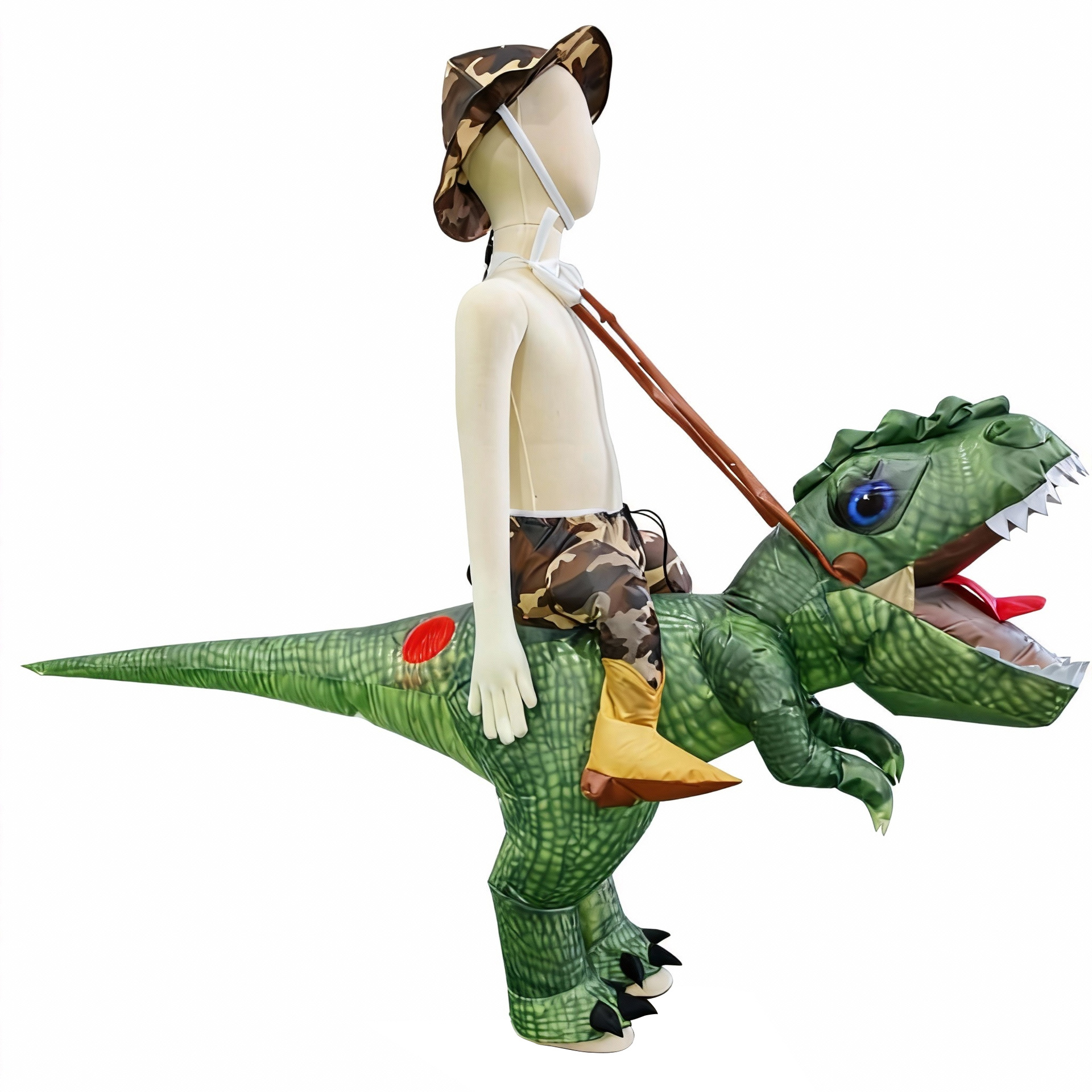 Traje inflable de Tyrannosaurus Rex para fiestas de Halloween, disfraz de dinosaurio, vaca, tiburón, alienígena, fantasma abrazador