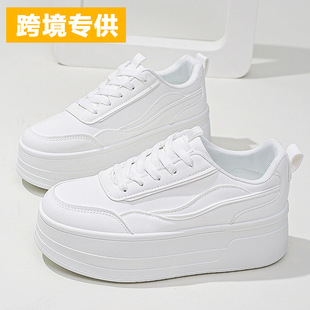 Cross-Border Foreign Trade Hot-Selling Women's Shoes Wholesale Japanese and Korean Thick-Soled Sports White Shoes Heightening Sports Shoes Casual Women's Shoes Dropshipping