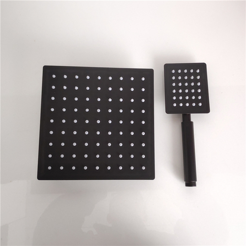 444Z stainless steel round shower head bath shower head electroplated square handheld shower head single head universal black