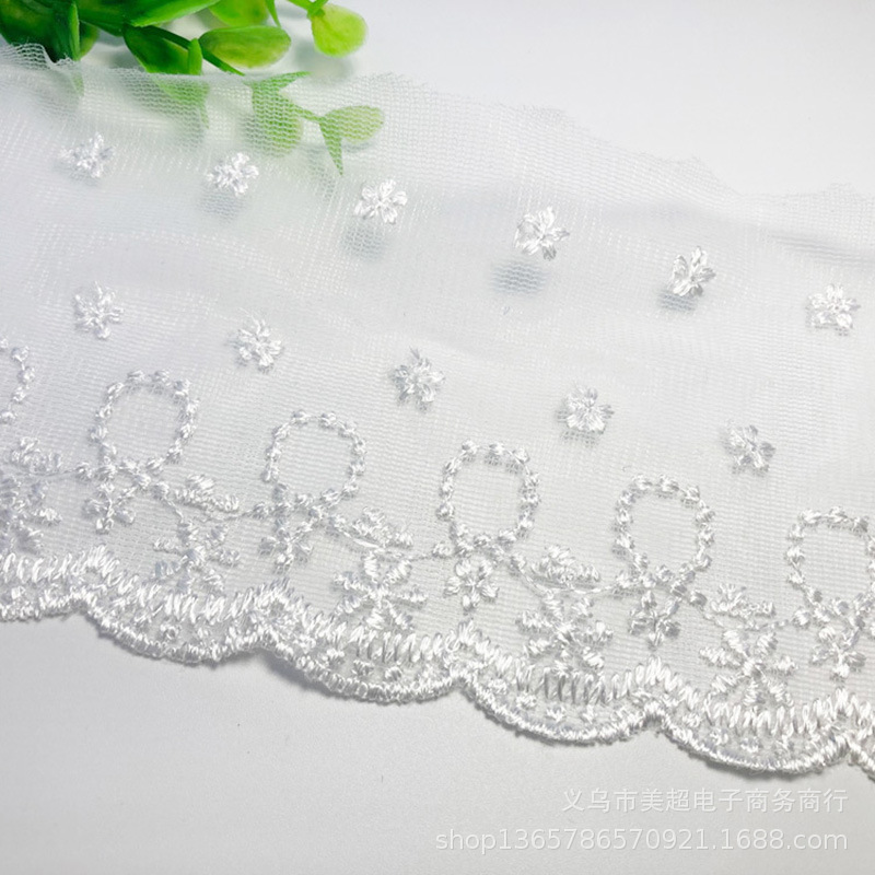 11厘米网布花边 刺绣花边蕾丝花边帽子花边材料用于服装 工艺品