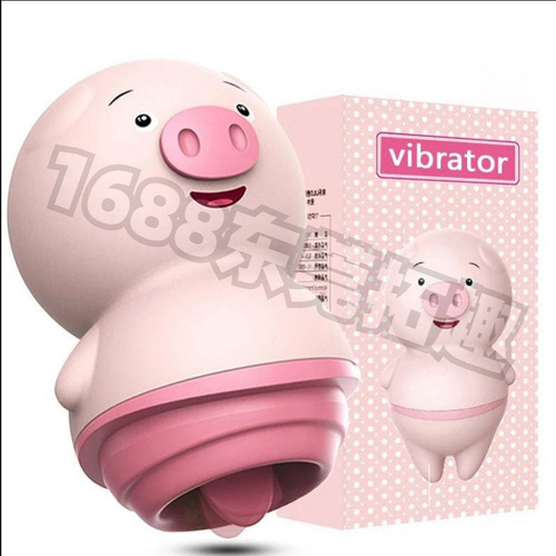 LILO Tongue Licking Piggy: Variable-Speed Vibrating Tongue-Sucking Dildo Masturbation Device — Adult Erotic Sex Toy